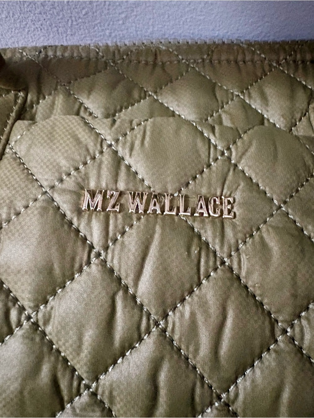 MZ Wallace Small Metro Sutton Deluxe Moss Green Quilted Nylon Crossbody Bag NWOT - Picture 6 of 15
